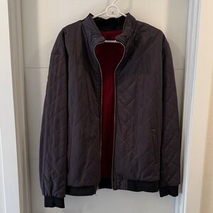 Zara Men's Dark Gray Quilted Puffer Jacket